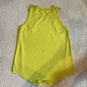 Lululemon yellow tank top size 0 good condition but has 2 marks